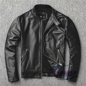 「81SHOP」本革　ラム革　バイクジャケット　メンズライダース　 レザー バイクウェア 革ジャン