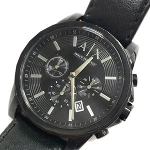 送料360円 アルマーニエクスチェンジ 腕時計 AX2098 ラウンド クロノグラフ デイト Qz メンズ 純正ベルト 稼働 同梱NG