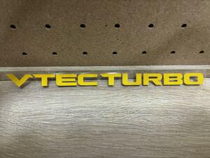 VTEC TURBO ステッカー イエロー 黄色 サイズ：小 ホンダ TypeR TYPE-R タイプＲ TYPE R シール NSX S2000 S660 オデッセイ シビック