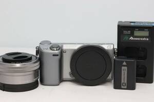 【美品】SONY ソニー NEX-5R α シルバー　ミラーレス一眼カメラ E PZ 16-50mm F3.5-5.6 OSSミラーレス一眼 デジタルカメラ 動作確認済