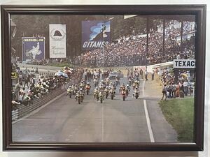 世界GP スタートシーン パネル 1983 F.スペンサー、K.ロバーツ、R.マモラ、片山敬済、E.ローソン