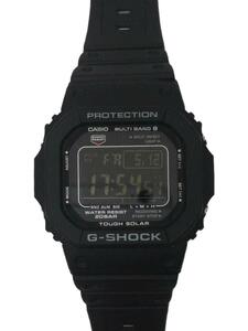 CASIO◆ソーラー腕時計_G-SHOCK/デジタル/ラバー/BLK/BLK