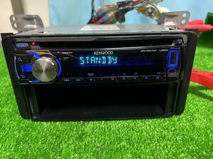 KENWOOD ケンウッド U383 1DIN CDプレーヤー CD AUX USB FM CDレシーバー カーオーディオ