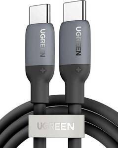 ブラック 1M UGREEN USB Cケーブル 60W 急速充電 PD対応 シリコン素材採用 柔軟性 usbc ケーブル iPh