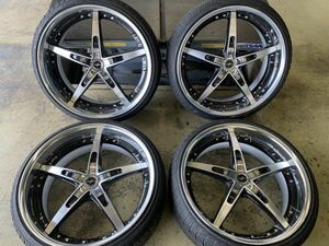 ★売切★ファブレス LM5 22XF:9J+38/R:9.5J+30 114.3-5H デュラターン 245/30R22(245/30-22)現状 深リム アルファード/ヴェルファイア