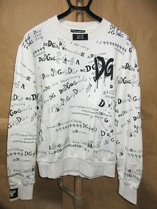 ドルチェ＆ガッバーナ　DOLCE&GABBANA　　ALL-OVER DG LOGO Sweatshirt 　 ロゴ　グラフィック　スウェット　トレーナー　48