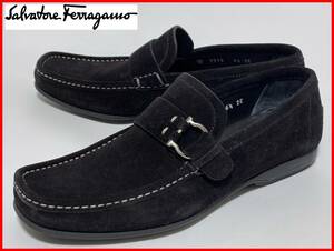 即決 Salvatore Ferragamo フェラガモ 6.5≒24cm程度 ローファー 黒 ブラック メンズ D2