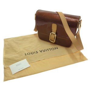 □□ LOUIS VUITTON ルイヴィトン ショルダーバッグ モノグラム ヴェルニ クリスティGM M91107 ブロンズ やや傷や汚れあり