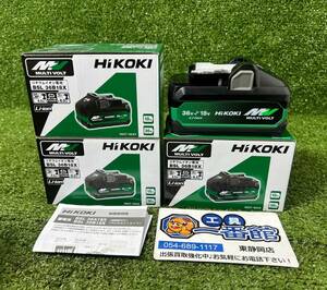 ★未使用3個セット ハイコーキ HiKOKI リチウムイオン電池 BSL36B18X 蓄電池 マルチボルト バッテリー 純正 k0502-10