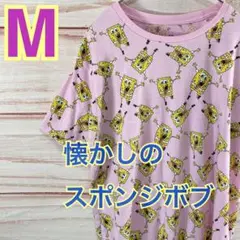 スポンジボブ　Tシャツ 半袖 プリント キャラ　M メンズ 古着