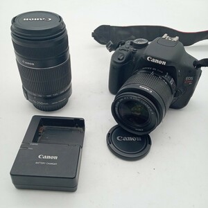 大村4月No.18 カメラ Canon キャノン EOS kiss ×5 レンズ バッテリーチャージャー まとめて 動作未確認 ブラック デジカメ