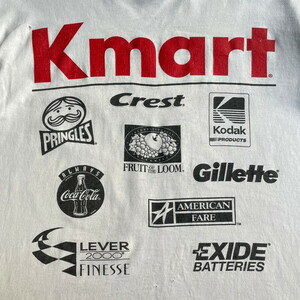 90年代 KMART KIDS RACE AGAINST DRUGS 企業ロゴ レーシング プリントTシャツ メンズM