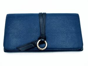 Chloe クロエ アルファベット 長 財布 紺 ■■ ☆ eba5 レディース