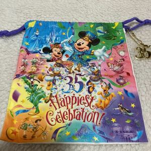 新品 未使用 東京 ディズニー リゾート 35周年 Happiest Celebration 巾着 ミッキー ミニー マウス ポーチ ディズニーランド TDR