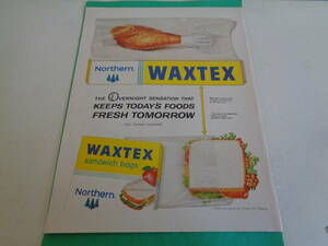 即決　広告　アドバタイジング　ＷＡＸＴＥＸ　ワックスペーパー　１９６０ｓ　レトロ　パッケージ　ラッピング　ゼネラル　洗濯機　家電