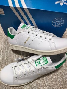 新品 定価15400 adidas STAN SMITH ホワイト×グリーン 28.5cm US10.5 アディダス オリジナルス スタンスミス 白 緑 スニーカー