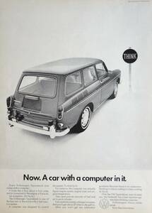 稀少！1968年フォルクスワーゲン広告/VW Squareback/ワゴン/ドイツ車/旧車/Z
