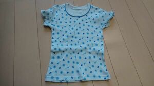 (158)新品　女児半袖シャツ（１００）ブルー