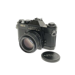 【動作品】PENTAX ES II ブラック ボディ + SMC TAKUMAR F1.4 50mm レンズ 単焦点 MF一眼レフ フィルムカメラ ペンタックス 現状品 C4024