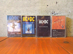 AC/DCカセットテープ4点セット●240313k6-otclctアナログエーシー・ディーシーロックバンド音楽ミュージック