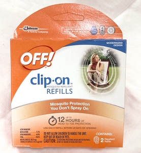 OFFブランド クリップオン蚊よけ詰め替え、12 時間保護, 2 個入り (2 個パック)OFF Clip-On Mosquito Repellent Refill 2 Count Pack