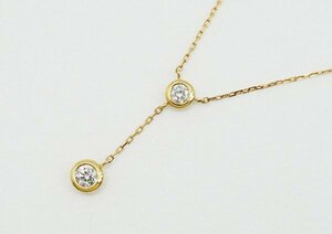 ☆◇【VENDOME ヴァンドーム】K18 2P ダイヤモンド ネックレス 0.20ct