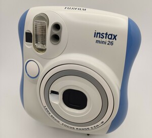 【極上美品】FUJIFILM 富士フィルム インスタントカメラ チェキ instax mini 26 ブルー/ホワイト
