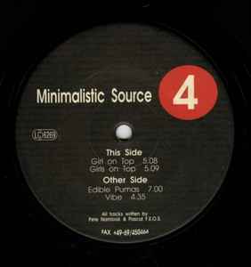 Minimalistic Source （Pascal F.E.O.S., Pete Namlook）/ Minimalistic Source 4　ジャーマンテクノ1993年作！