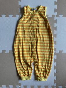 marimekko マリメッコ タサライタ オールインワン 80サイズ 黄色 サロペット オーバーオール ボーダー