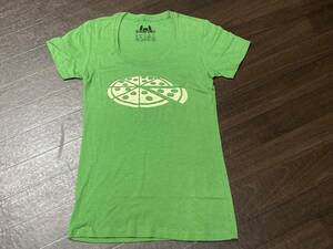 送料込み HEADLINE SHIRTS プリント Tシャツ TEE 緑系 ピザ (L) アメカジ ヘッドラインシャツ 未使用 アメリカ古着
