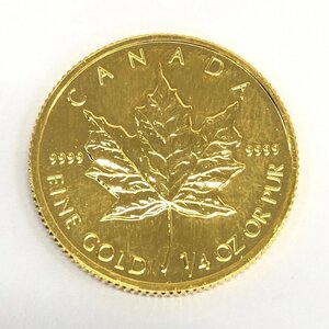 K24IG　カナダ　メイプルリーフ金貨　1/4oz　1996　総重量7.7g【CDAI0012】