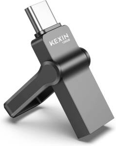 KEXIN 128GB USBメモリ タイプC USBフラッシュドライブ 2in1 Type-C + USB A(USB3.1 gen1) USBメモリー 高速デュアルメモリ 読込最大80