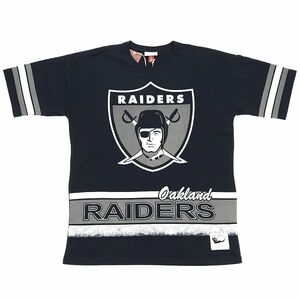 D0506ST9 未使用品 24SS Mitchell&Ness/レイダース Tシャツ 【サイズ：L】 ブラック NFL ミッチェルアンドネス