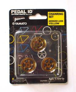 ◆ 1/9 PEDAL ID / ChainRing Set イエロー　パーツ - 送料込み