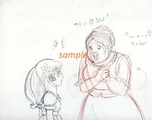 若草のシャルロット　原画と修正画セット4枚　日本アニメーション　