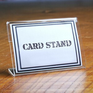 L型カードスタンド テーブルカード 2mm厚 45×60mm アクリル ディスプレイ 店舗用品 L字 ショーカードスタンド