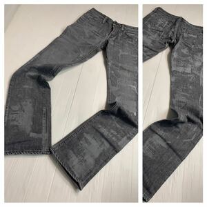 FULLCOUNT フルカウントコレクション　ペンキ加工　ブラックデニムジーンズ　パンツ　黒　W28約70cm