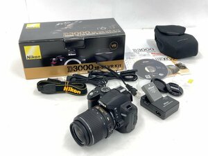 Nikon デジタル一眼 D3000 レンズ AF-S DX NIKKOR 18-55mm 1:3.5-5.6G VR キット完品【CEAE5020】