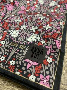 ANNA SUI 大判ハンカチーフ　ピンク花柄総柄