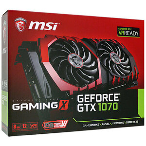 【中古】MSI製グラボ GTX 1070 GAMING X 8G PCIExp 8GB 元箱あり [管理:1050017798]