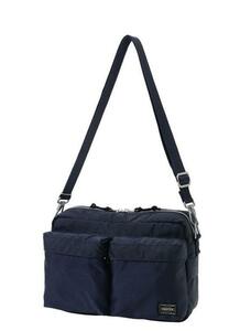 定価25300円●新品●吉田カバン PORTER ポーター FORCE SHOULDER BAG(S) フォース 2way ショルダーバッグ ネイビー ポーチ 取り外し可能