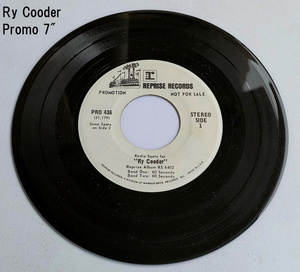 Promo Rare ! Ry Cooder【US盤 Promo 7" Single】 Radio Spots for "Ry Cooder" (Reprise PRO 436) 1970年 / ライ・クーダー
