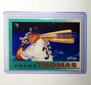 アメリカ ベースボールカード 8枚 ホルダーつき Frank Thomas & Mickey mantle - ye-1
