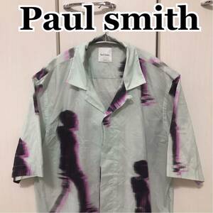 Paul smith ポールスミス　WALKER プリントシャツ　20ss Mサイズ　オープンカラーシャツ 三浦春馬　グリーン