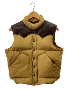 SUGAR CANE◆LEATHER YOKE DOWN VEST/ダウンベスト/M/コットン/BEG/SC12340