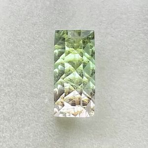 バイカラートルマリン グリーントルマリン 1.45ct ルース コンケーブカット