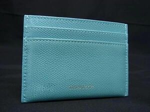 1円 ■美品■ TIFFANY＆Co ティファニー レザー 定期入れ 名刺入れ カードケース パスケース レディース ティファニーブルー AY2467