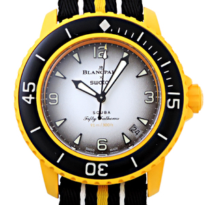 ［飯能本店］Swatch スウォッチ ブランパンxスウォッチ フィフティファゾムス パシフィックオーシャン SO35P100 腕時計 メンズ DH80925