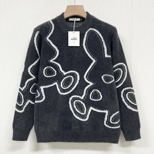 定番 ヨーロッパ製※定価5万◆ブルガリア発※RISELIN セーター ミンク/カシミヤ混 ソフト 毛足 ニット 暖かい ウサギ 可愛さ 秋冬 XL/50