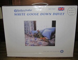 [未使用]Northern Featherノーザンフェザー社 WHITE GOOSE DOWN DUVETホワイトグースダウン 羽毛布団 150×210cm 1.2kg イギリス製　その2
